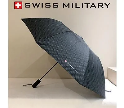 스위스밀리터리 2단자동 핀도트 우산