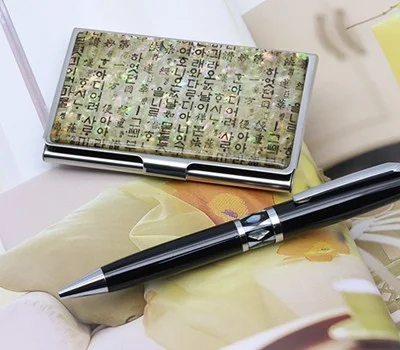 나전칠기 볼펜 2종세트 명함케이스+볼펜