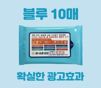 클린데이 스카이블루 물티슈 10매