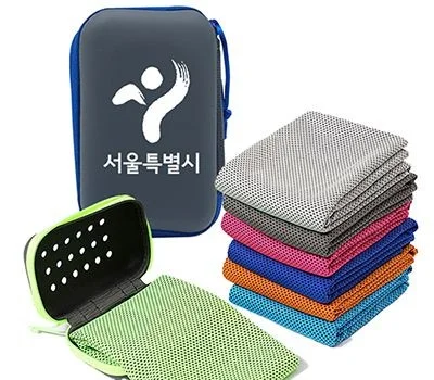 사각케이스 쿨링 스포츠타월 세트 등산 헬스 땀수건